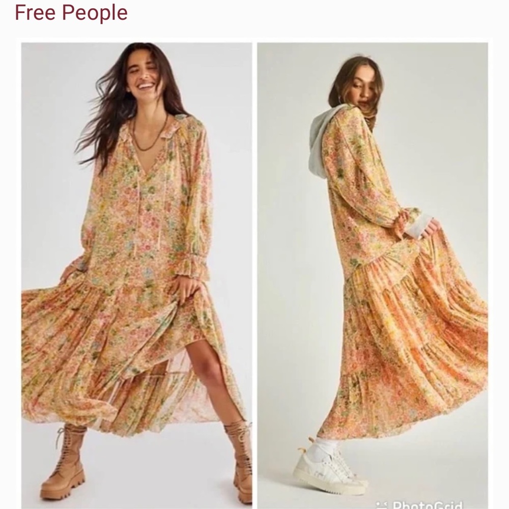 Free People Feeling Groovy Maxi Dress in Mauve